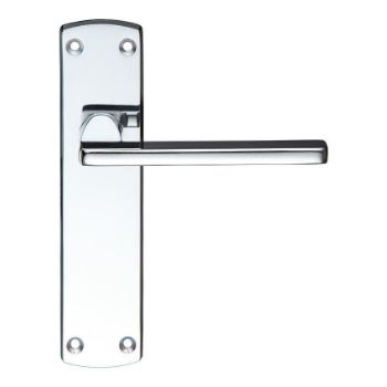 Leon Chrome Door Handle on Back Plate Leon Chrome Door Handles