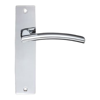 Amalfi Chrome Door Handle on Back Plate Amalfi Chrome Door Handle