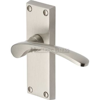 Sophia Short Plate Latch Door Handle - V4140Sn Picture of Sophia Short Plate Latch Door Handle - V4140Sn