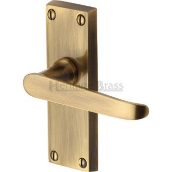 Victoria Short Plate Latch Door Handle - V3910At Picture of Victoria Short Plate Latch Door Handle - V3910At