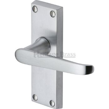 Victoria Short Plate Latch Door Handle - V3910Sc Picture of Victoria Short Plate Latch Door Handle - V3910Sc