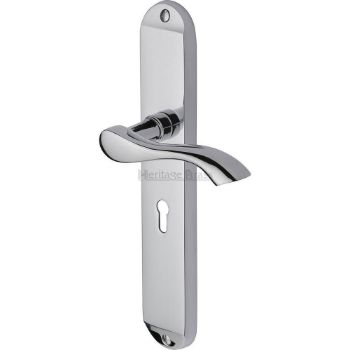Picture of Algarve Long Plate Lock Handle - MM7200PC Picture of Algarve Long Plate Lock Handle - MM7200PC