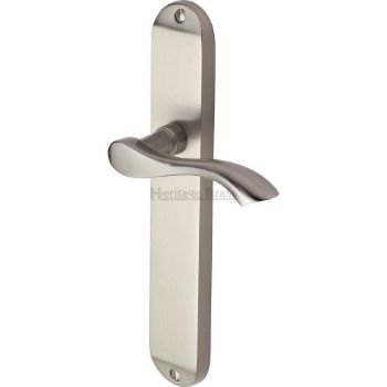 Algarve Long Plate Door Handles - MM7210SN Picture of Algarve Long Plate Door Handles - MM7210SN