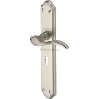 Picture of Verona Long Plate Lock Handle - MM824SN Picture of Verona Long Plate Lock Handle - MM824SN