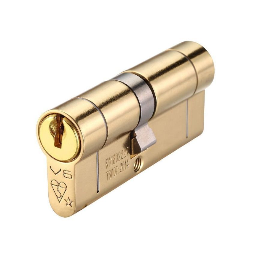 Picture of MPx6 Kitemarked 6 Pin Cylinders- Polished Brass- CYX712PB