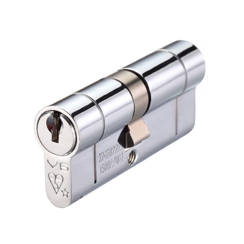 MPx6 Kitemarked 6 Pin Cylinders- Polished Chrome- CYX71270PC