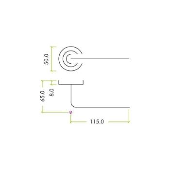 Picture of Rosso Maniglie Corvus Door Handle - RM070SC