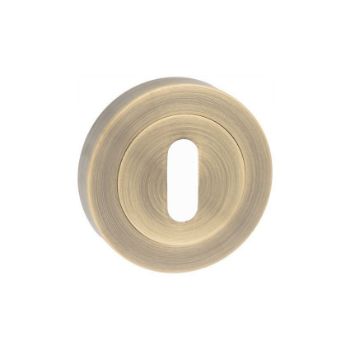 Standard profile key hole cover in matt antique brass Standard profile key hole cover in matt antique brass