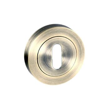 Standard profile key hole cover in antique brass Standard profile key hole cover in antique brass