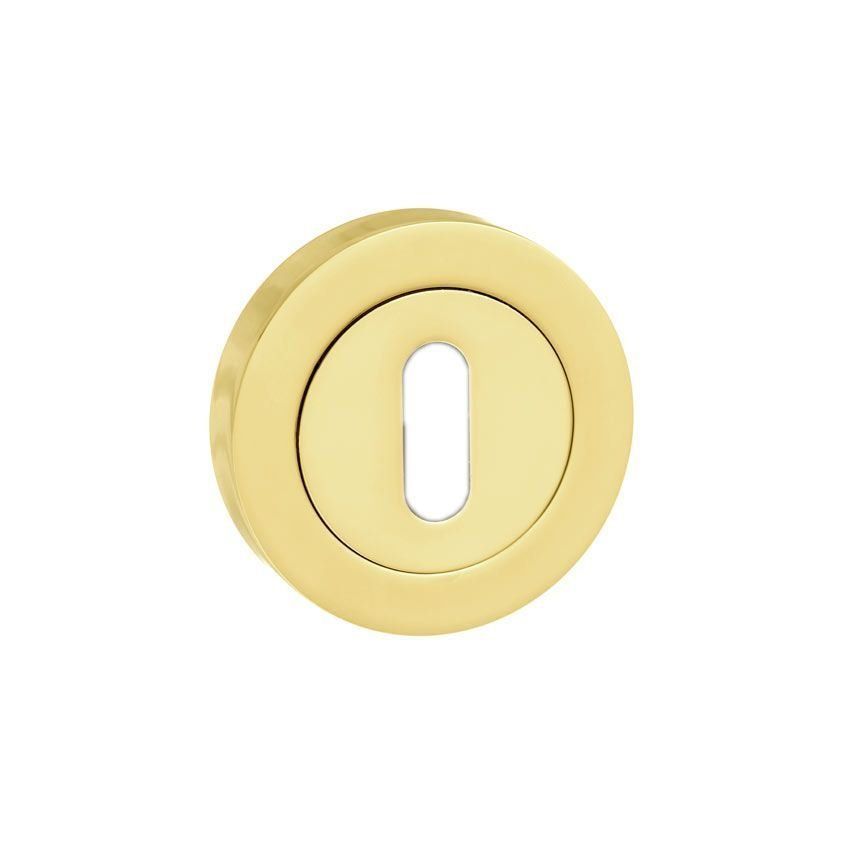 Standard profile key hole cover in brass plate