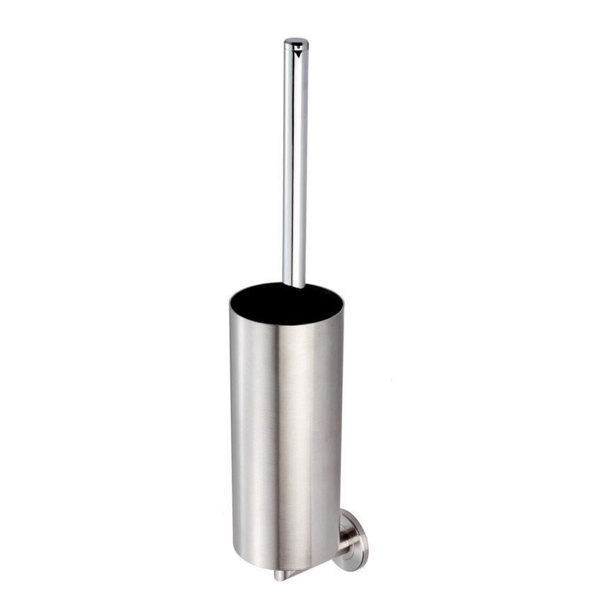Picture of De L'eau Wall Mounted Toilet Brush & Holder in satin stainless steel - LX14SS
