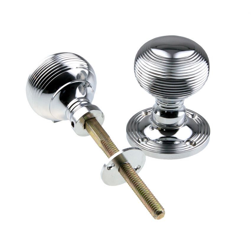 Picture of Queen Anne Rim Mortice Knob in polished chrome - M1001RCP