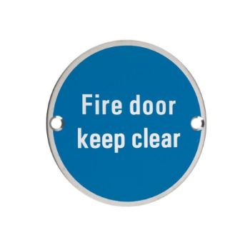 Picture of Stainless Steel Fire Door Keep Clear sign - ZSS11PS