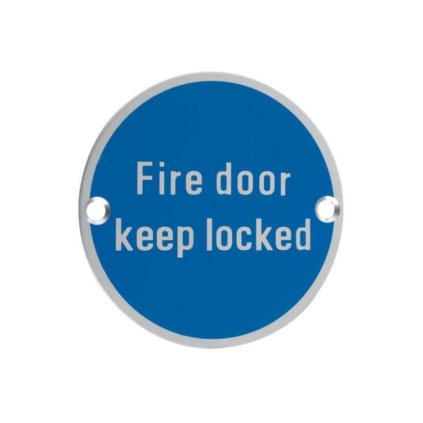 Picture of Aluminium Fire Door Keep Locked Sign - ZSA10SA