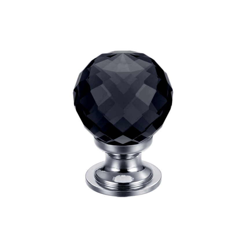 Picture of Faceted Glass Ball Cabinet Knob - FCH03ACPBL