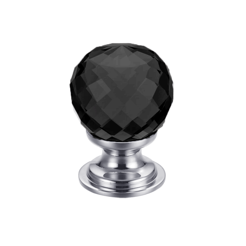 Picture of Faceted Glass Ball Cabinet Knob - FCH03BCPBL