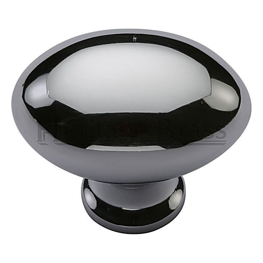 Oval Design Cabinet Knob in Polished Chrome Finish - C114-PC