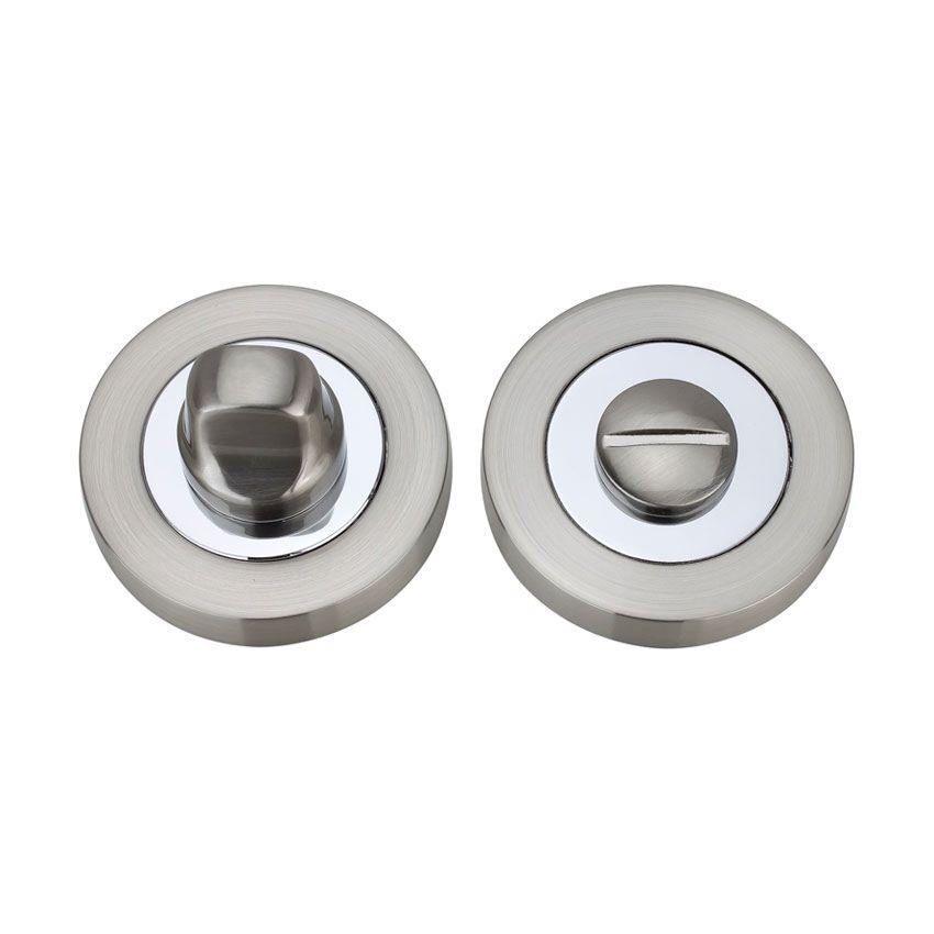 Picture of Fortessa WC Thumbturn and Release Satin Nickel/Polished Chrome - FWCTT-SNCP