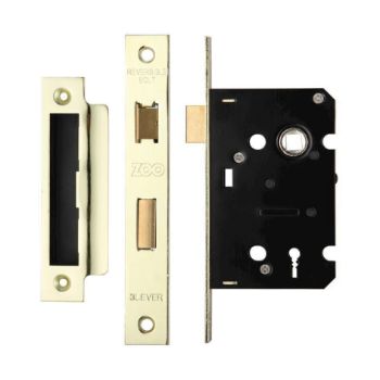 Brass 3 lever door lock