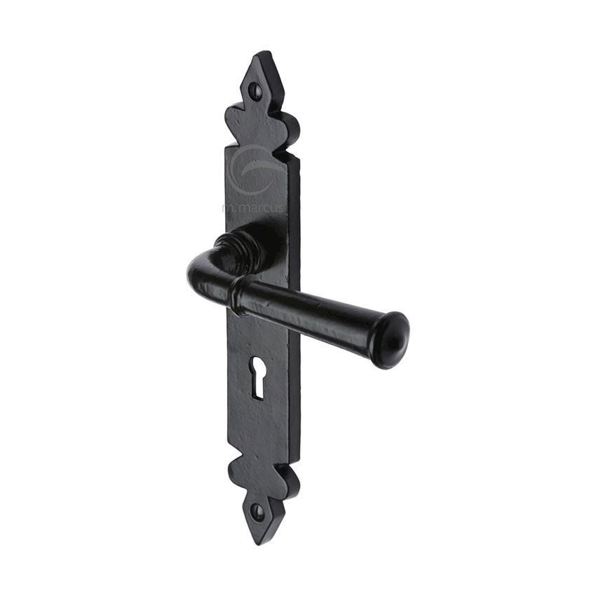 Picture of Smooth Black Ludlow Lock Handle - FB5800