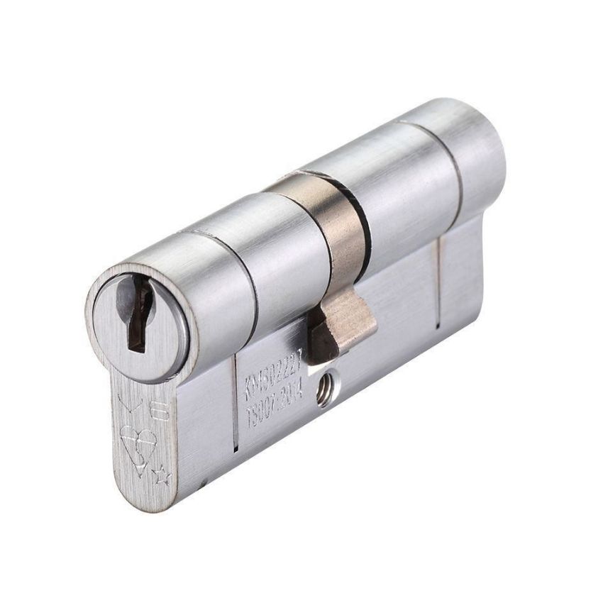 MPx6 Kitemarked 6 Pin Cylinders- Satin Chrome- CYX712SC