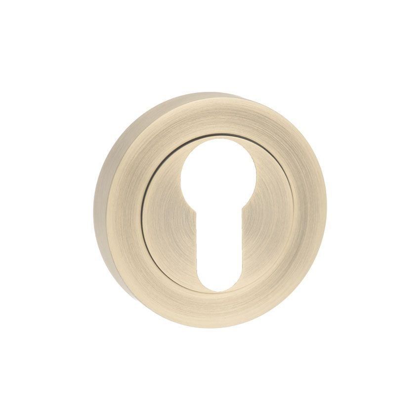 Euro cylinder profile key hole cover in matt antique brass