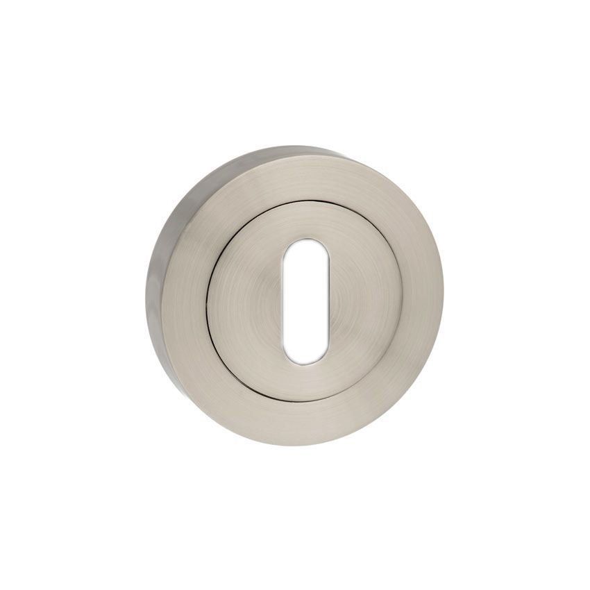 Standard profile key hole cover in satin Nickel
