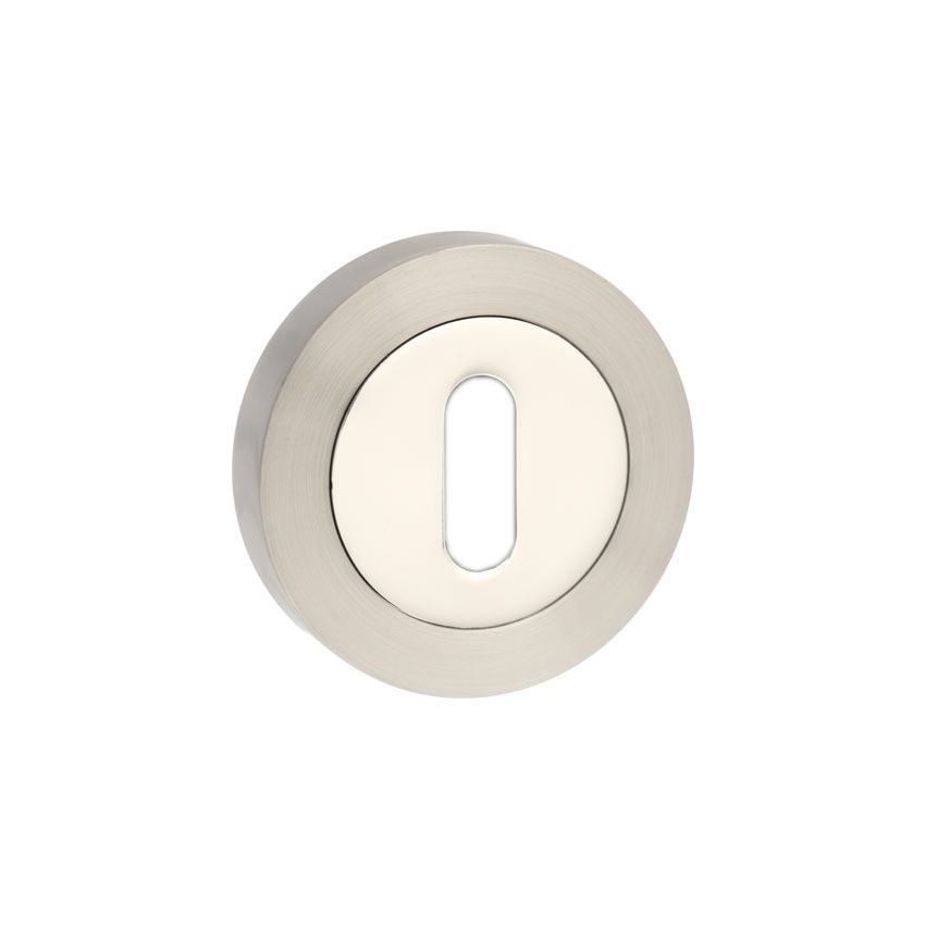 Round standard profile key hole cover in dual Nickel