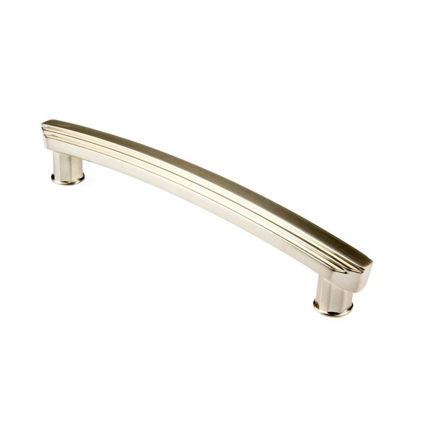 Art Deco Cabinet Pull Handle in Satin Nickel