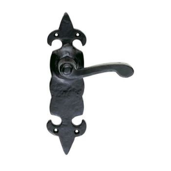 Fleur De Lys Black Door Handles - Lf5505 Picture of Fleur De Lys Black Door Handles - Lf5505