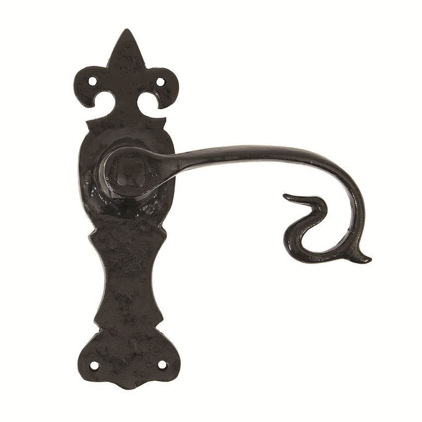 Picture of Curly Black Door Handles - 83694