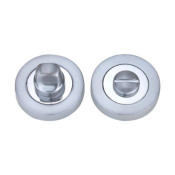 Fortessa WC Thumbturn and Release Satin/Polished Chrome - FWCTT-SPC Picture of Fortessa WC Thumbturn and Release Satin/Polished Chrome - FWCTT-SPC