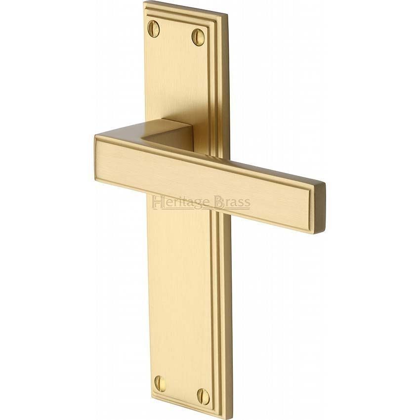 Picture of Atlantis Door Handle In Satin Brass - ATL5710-SB