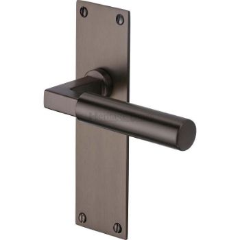 Bauhaus Low Profile Door Handles - BAU7310MB Picture of Bauhaus Low Profile Door Handles - BAU7310MB