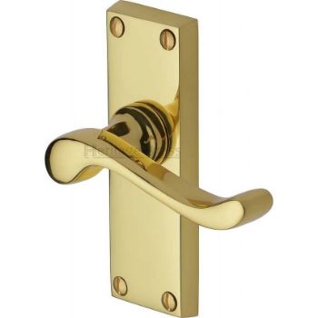 Bedford Short Plate Latch Door Handle - V800Pb Picture of Bedford Short Plate Latch Door Handle - V800Pb