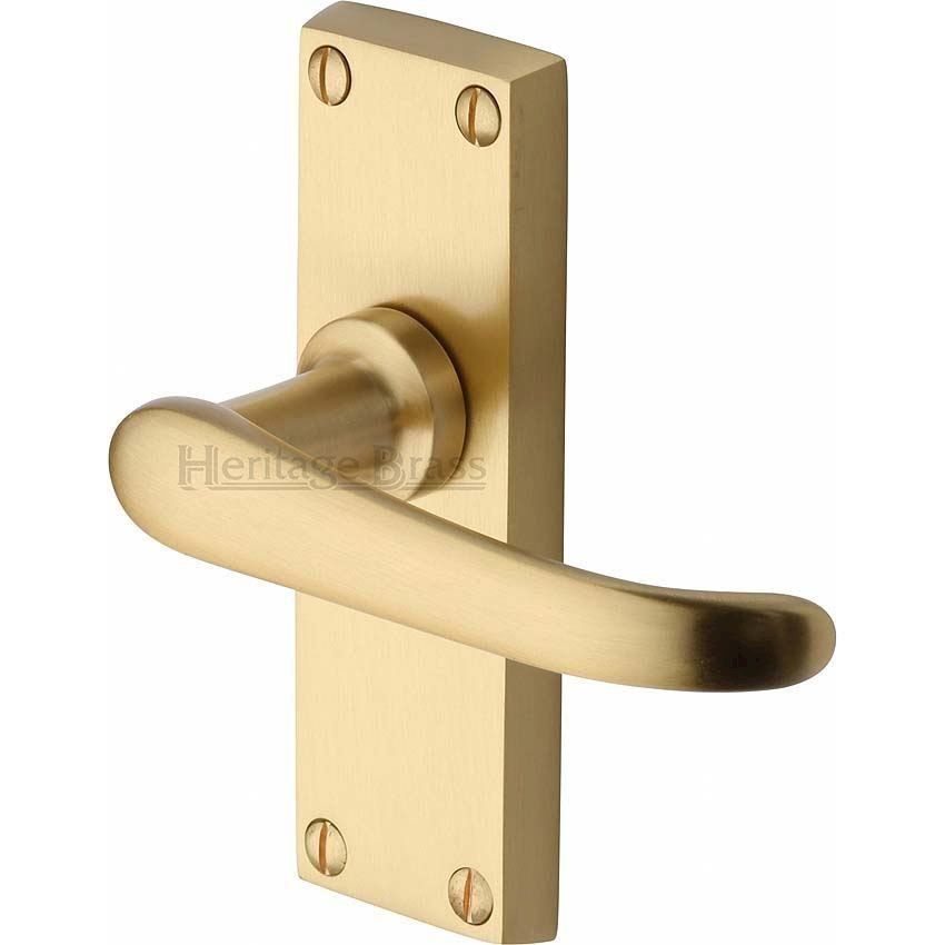 Picture of Windsor Short Plate Latch Door Handle - V710-Sb