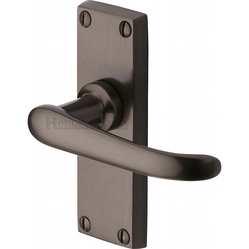 Picture of Windsor Short Plate Latch Door Handle - V710-Mb