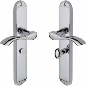 Picture of Algarve Long Plate WC Bathroom Door Handle - Mm7230Pc Picture of Algarve Long Plate WC Bathroom Door Handle - Mm7230Pc
