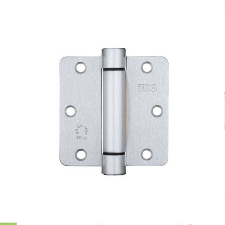 Spring Fire Door Hinge in Satin Chrome