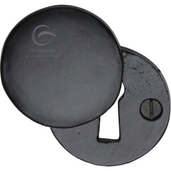 Smooth Black Round Covered Escutcheon - FB554 Picture of Smooth Black Round Covered Escutcheon - FB554