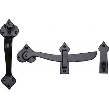 Smooth Black Gate & Latch Handle - FB568 Picture of Smooth Black Gate & Latch Handle - FB568