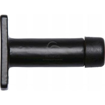 Smooth Black Wall Mounted Door Stop - FB121 Picture of Smooth Black Wall Mounted Door Stop - FB121