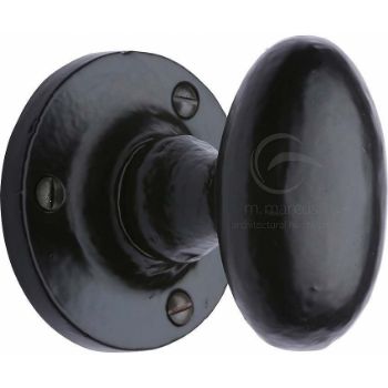 Smooth Black Knowle Mortice Knob - FB4555 Picture of Smooth Black Knowle Mortice Knob - FB4555
