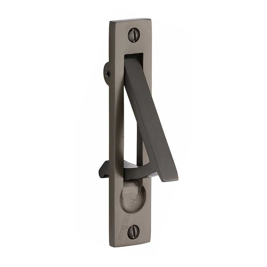 Sliding door and pocket door edge pull in matt bronze finish