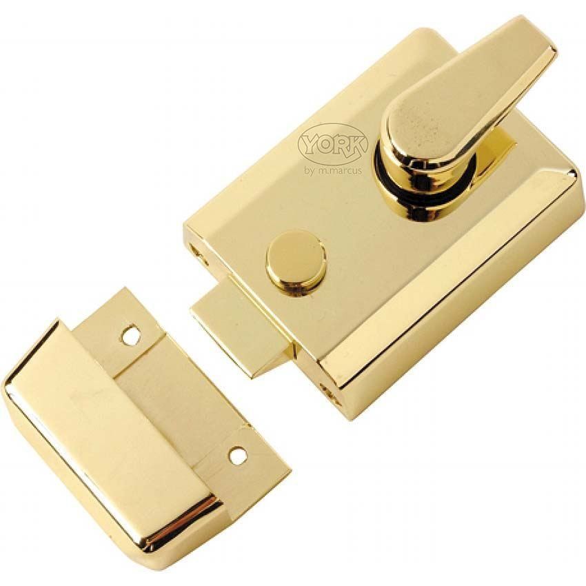 Polished Brass Yale Type Nightlatch 60mm