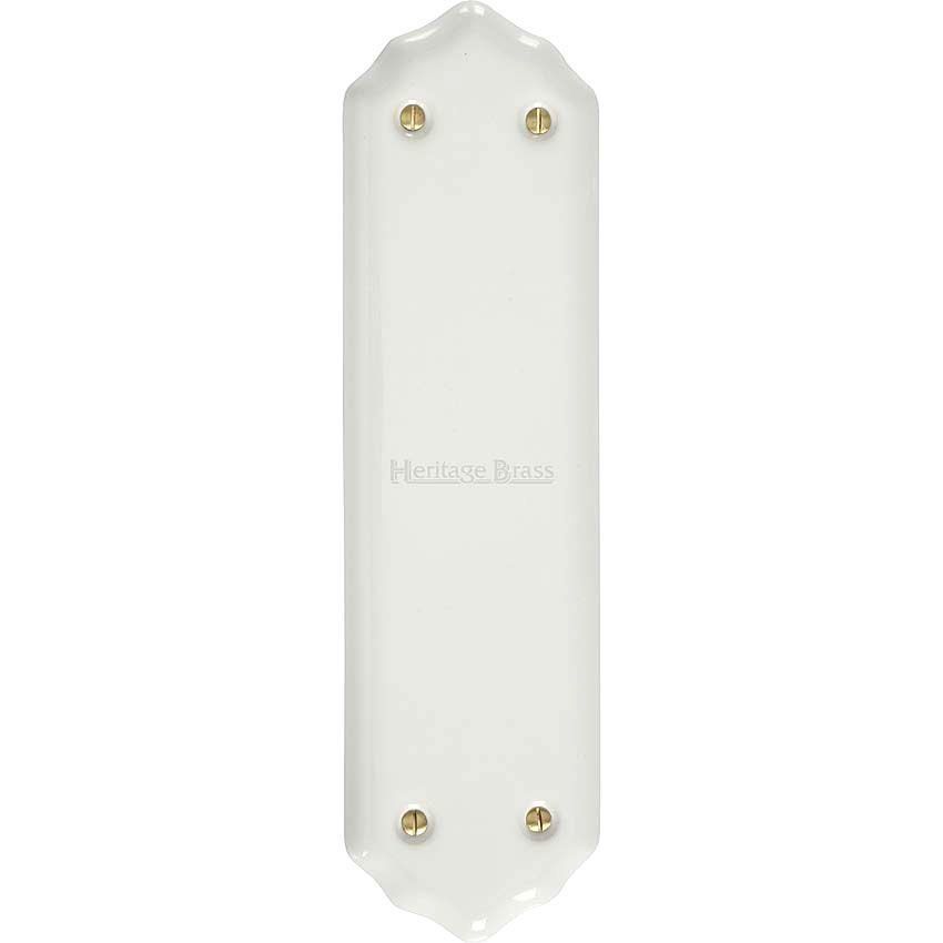 Porcelain Finger Plate in White Ceramic Finish