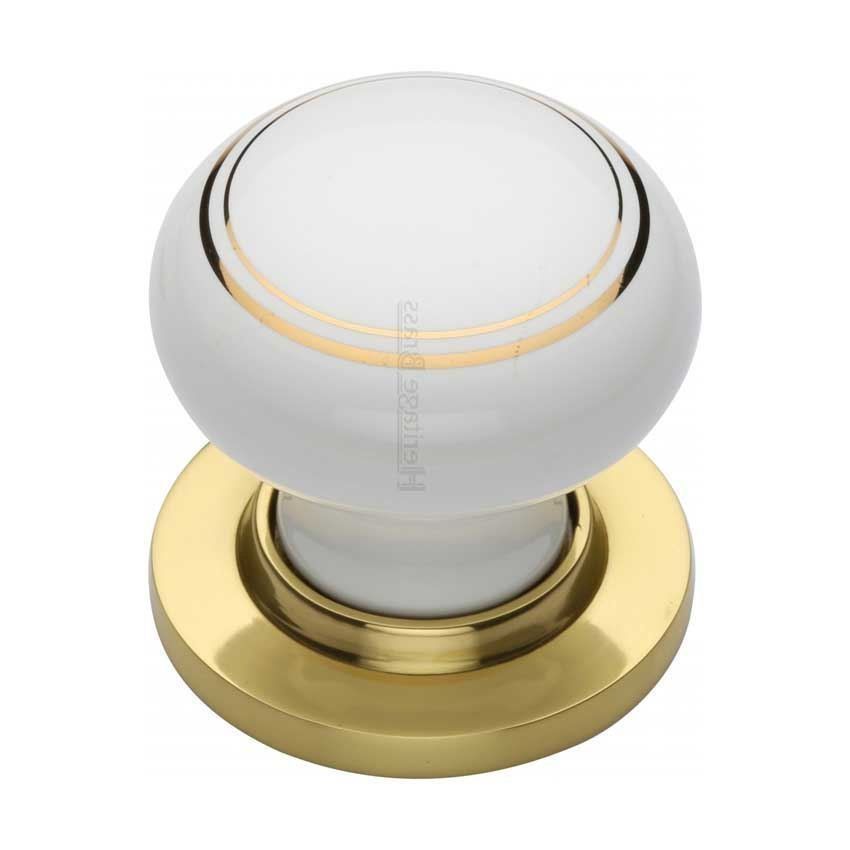 Picture of Gold Line Mortice Door Knob With Polished Brass Base - 6010-PB