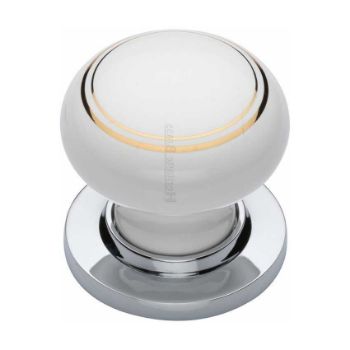 Gold Line Mortice Door Knob With Polished Chrome Base - 6010-PC Picture of Gold Line Mortice Door Knob With Polished Chrome Base - 6010-PC