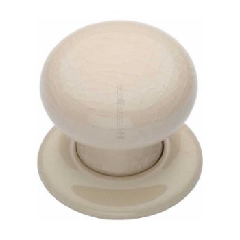 Cream Crackle Mortice Door Knob With Porcelain Base - 8010-PR Picture of Cream Crackle Mortice Door Knob With Porcelain Base - 8010-PR