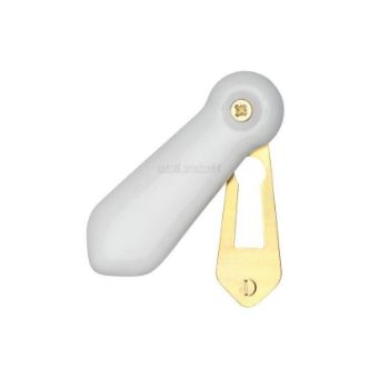 Porcelain white key hole cover escutcheon Porcelain white key hole cover escutcheon